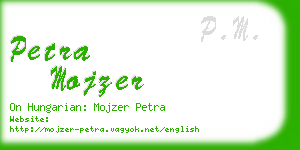 petra mojzer business card